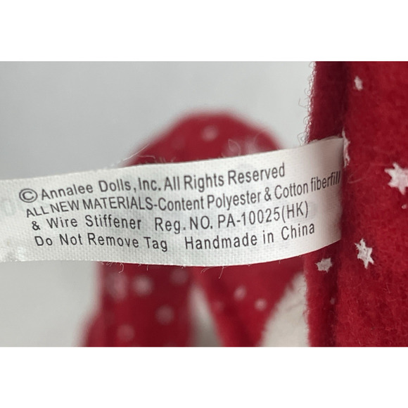 Annalee Christmas Snowflakes Red Elf Pixie Doll 15" 2007 Poseable Shelf Sitter - Picture 5 of 7